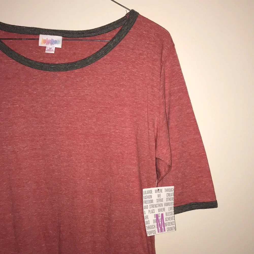 NWT LuLaRoe Julia Red and Grey Dress - Picture 3 of 4